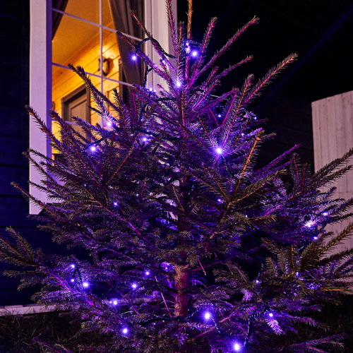 Гирлянда NEON-NIGHT "Твинкл Лайт" 10 м, черный ПВХ, 100 диодов, цвет фиолетовый (1/12) фото 2