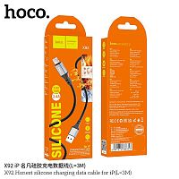Кабель USB - 8 pin HOCO X92 Honest, 3.0м, 2.4A, цвет: чёрный (1/25/250) (6931474788757)