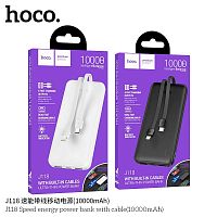 Мобильный аккумулятор Аккумулятор внешний HOCO J118 Speed, 10000mAh, USB, цвет: чёрный (1/56) (6942007608046)