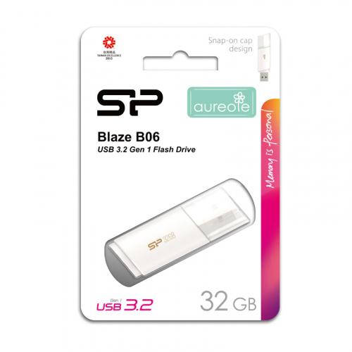 Флеш-накопитель USB 3.0  32GB  Silicon Power  Blaze B06  белый (SP032GBUF3B06V1W) фото 13