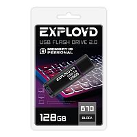 Флеш-накопитель USB  128GB  Exployd  670  чёрный (EX-128GB-670-Black)