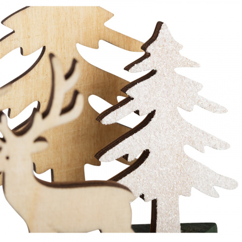 Фигурка деревянная NEON-NIGHT с подсветкой "Олень в лесу" 9*8*10 см (1/96) (504-042) фото 9