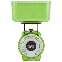 Весы кухонные механические HOMESTAR HS-3004М, 1 кг, цвет зеленый (1/20) (002796)