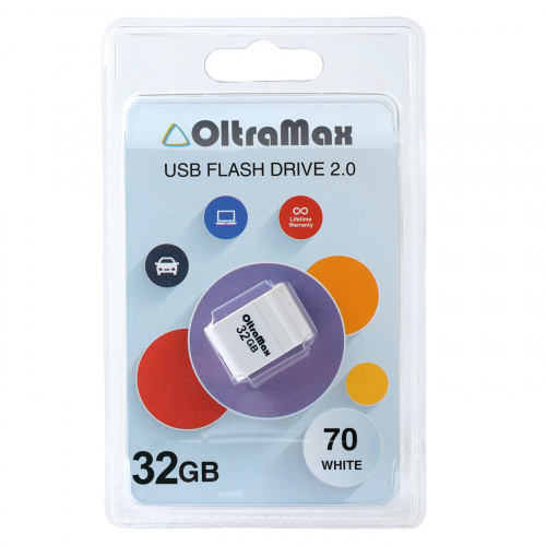 Флеш-накопитель USB  32GB  OltraMax   70  белый (OM-32GB-70-White) фото 5