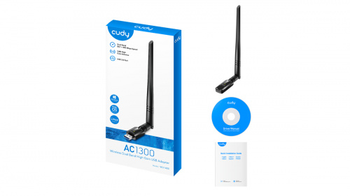 USB-адаптер Wi-Fi CUDY AC1300, WU1400 Wi-Fi, 1300 Мбит/с с высоким коэффициентом усиления (1/86) (80003029) фото 2