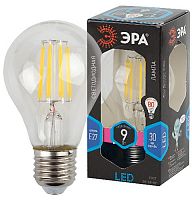 Лампа светодиодная ЭРА F-LED A60-9W-840-E27 Е27 / Е27 9Вт филамент груша нейтральный белый свет (1/100)