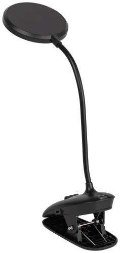 Светильник светодиодный ЭРА настольный NLED-513-6W-BK аккумуляторный на прищепке черный (1/48) (Б0057210) фото 2