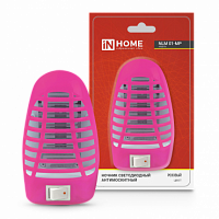 Ночник светодиодный москитный NLM 01-MP розовый с выключателем 230В IN HOME (1/240) (4690612029160)
