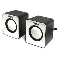 Колонки DIALOG Colibri AC-02UP, черный/белый, 2.0, 6W, питание от USB (1/5/20) (AC-02UP black-white)
