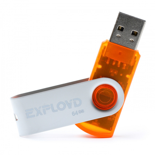 Флеш-накопитель USB  64GB  Exployd  530  оранжевый (EX064GB530-O) фото 2