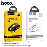 Мышь беспроводная HOCO GM21 Platinum, 1600 DPI, USB, 4 кнопки, цвет: чёрный/жёлтый (1/13/130)