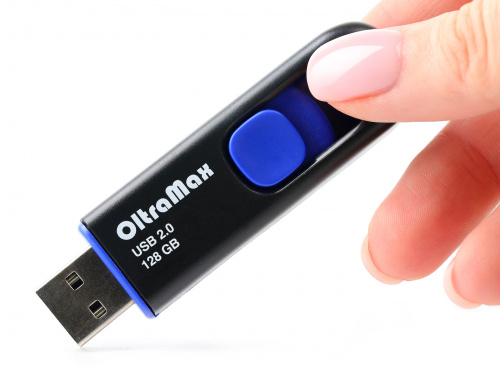 Флеш-накопитель USB  128GB  OltraMax  250  синий (OM-128GB-250-Blue) фото 2