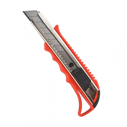 Нож канцелярский 18мм Attache с фиксатором и металлическими направляющими (1/20) фото 2