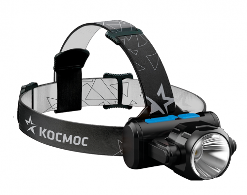 Фонарь КОСМОС светодиодный KOCH5WLi-On, налобный, 3Вт XPE, 5Вт COB, акк. 1200Mah LI-On, зарядка Micro USB, поворотная линза (1/30/120) фото 2