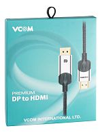 Кабель-переходник DisplayPort M-> HDMI M 4K@60Hz 1.8m VCOM (CG608M-1.8M)  (1/50)