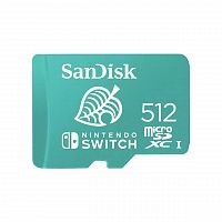 Карта памяти MicroSDXC  512GB  SanDisk Class 10 Nintendo Switch V30 A1 UHS-I U3 (100/90 Mb/s) без адаптера (SDSQXAO-512G-GN3ZN)