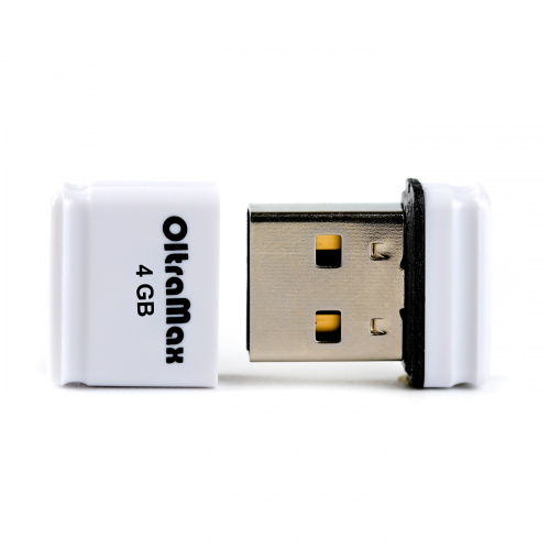 Флеш-накопитель USB  4GB  OltraMax   50  белый (OM004GB-mini-50-W) фото 3