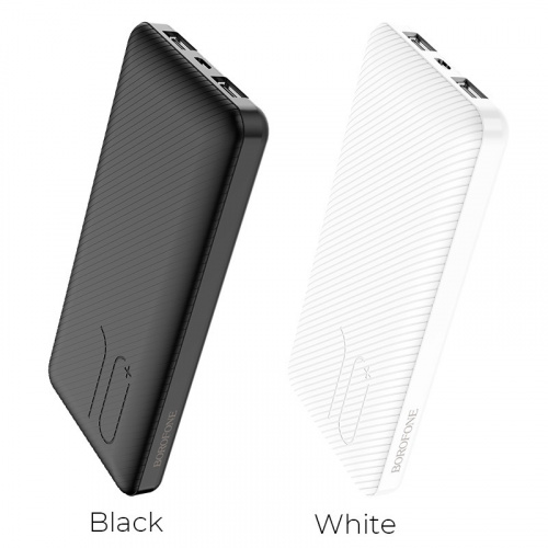Мобильный аккумулятор Аккумулятор внешний Borofone BT28, Universal energy, 10000mAh, пластик, 2 USB выхода, 2.0A, цвет: белый(1/37) (6931474718105) фото 4