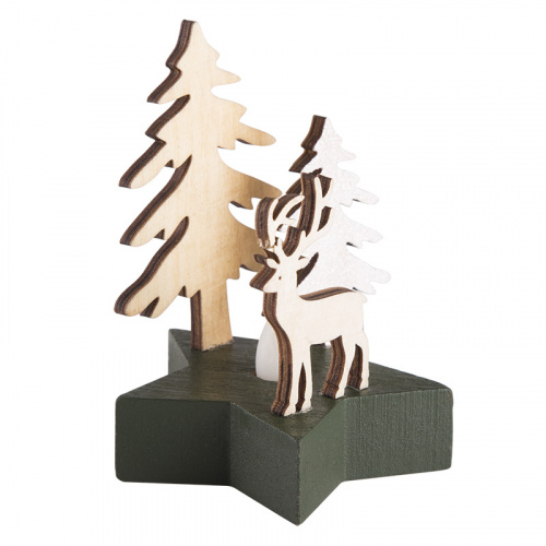 Фигурка деревянная NEON-NIGHT с подсветкой "Олень в лесу" 9*8*10 см (1/96) фото 6
