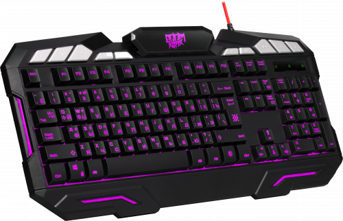 Клавиатура игровая DEFENDER Doom Keeper GK-100DL, 3-х цветная, влагоустойчивая, черный (1/20) (45100) фото 8