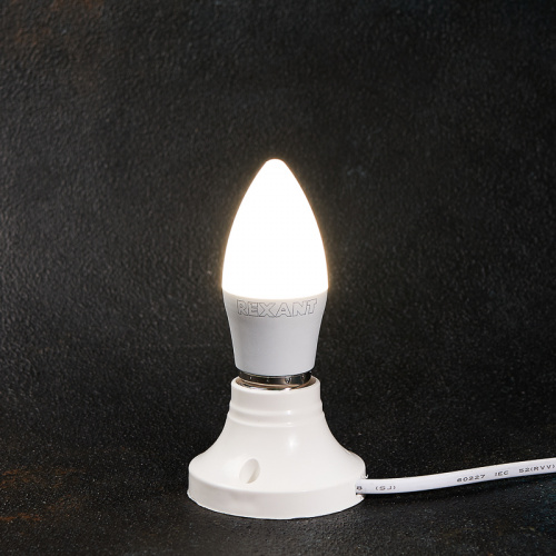 Лампа светодиодная REXANT Свеча CN 9,5 Вт E27 903 лм 4000 K нейтральный свет (1/10/100) (604-026) фото 7