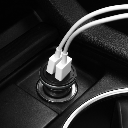 Блок питания автомобильный 2 USB Borofone CarPal, BZ5, 2400mA, пластик, цвет: чёрный (1/40/160) (6957531082941) фото 5