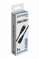 Кабель/Exployd/HDMI-HDMI/V1.4/круглый/чёрный/3М/Classic/EX-K-993, шт