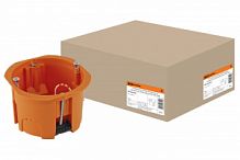 Установочная коробка СП D65х45мм, саморезы, пл. лапки, оранжевая, IP20, TDM (1/100)