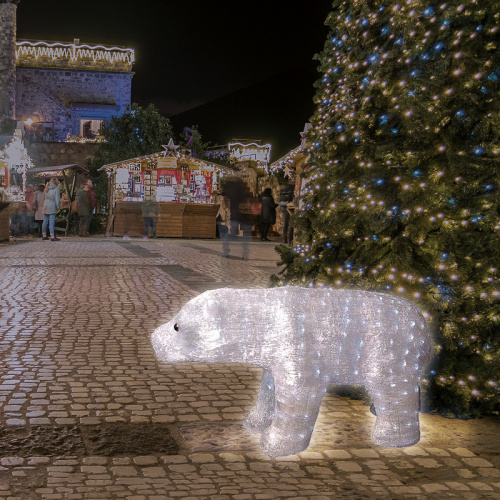 Акриловая светодиодная фигура NEON-NIGHT Полярный медведь 112х58 см, 400 светодиодов, понижающий трансформатор в комплекте (1/1) (513-124) фото 2