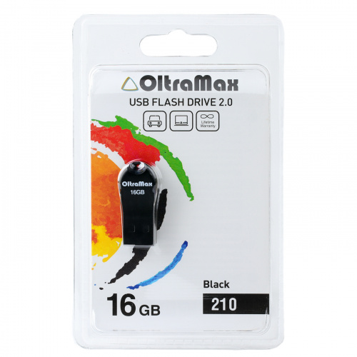 Флеш-накопитель USB  16GB  OltraMax  210  чёрный (OM-16GB-210-Black) фото 5