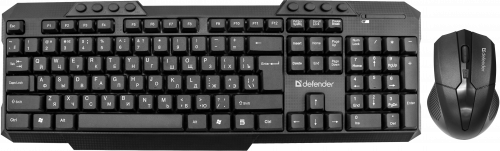 Комплект беспроводной Клавиатура + Мышь DEFENDER Jakarta C-805 RU, полноразмерный, черная (1/20) (45805) фото 2