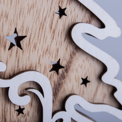 Фигурка деревянная NEON-NIGHT с подсветкой "Елочка" 11,5*5*19 см (1/72) (504-012) фото 8