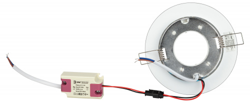 Светильник ЭРА встраиваемый с LED подсветкой DK LD51 FR GX53 белый матовый (1/50) (Б0057465) фото 5