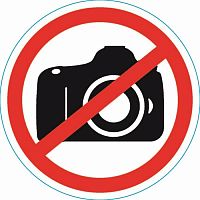 Наклейка запрещающий знак "Фотосъемка запрещена" 150*150 мм REXANT (5/100)