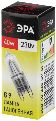 Лампа ЭРА галогенная G9-JCD-40-230V-CL G9 40Вт капсула теплый белый свет LM (1/1000) (Б0063939) фото 2