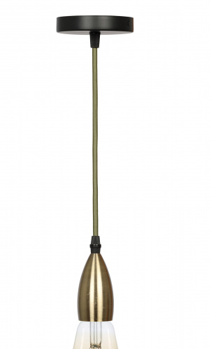 Светильник ЭРА накладной цоколь Е27, провод 1 м, цвет медь (60/360) PL13 E27 - 7 BR фото 5
