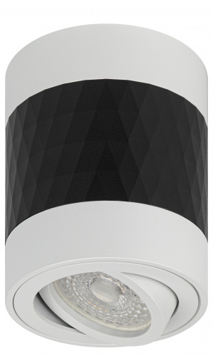 Светильник ЭРА накладной настенно-потолочный спот OL33 WH/BK MR16 GU10 IP20 черный, белый (1/40) (Б0056380) фото 2