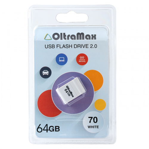 Флеш-накопитель USB  64GB  OltraMax   70  белый (OM-64GB-70-White) фото 5