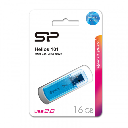 Флеш-накопитель USB  16GB  Silicon Power  Helios 101  голубой (SP016GBUF2101V1B) фото 6