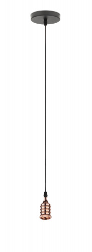 Светильник ЭРА подвесной накладной Подсветка декоративная цоколь Е27, провод 1 м, цвет розовое золото (60/360) PL13 E27 - 4 RG фото 6