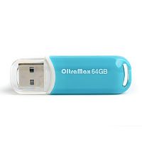 Флеш-накопитель USB  64GB  OltraMax  230  стальной синий (OM-64GB-230-St Blue)