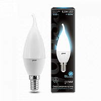Лампа светодиодная GAUSS Свеча на ветру 6.5W 550lm 4100K E14 1/10/50 (104101207)