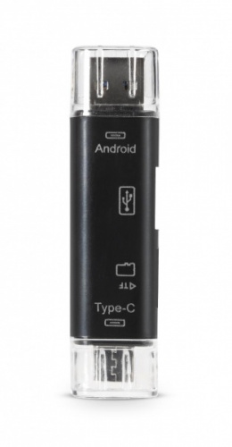 Картридер-конвертер Smartbuy USB 2.0, SBR-801-S универсальный, черный фото 2