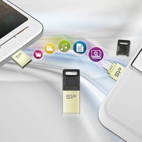 Флеш-накопитель яUSB  8GB  Silicon Power  Mobile X10  (USB+microUSB)  for Android smartphones (SP008GBUF2X10V1C) фото 10