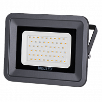 Прожектор светодиодный WOLTA WFLY-50W/06 50Вт 3000K IP65 4500лм серый 215x206/155x35 1/10