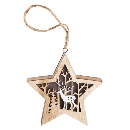 Фигурка деревянная NEON-NIGHT с подсветкой "Звездочка" 24*13*3,6 см (1/144) (504-022) фото 5