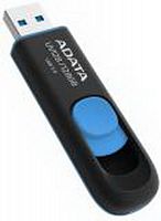 Флеш-накопитель USB 3.0  128GB  A-Data  UV128  чёрный/синий (AUV128-128G-RBE)
