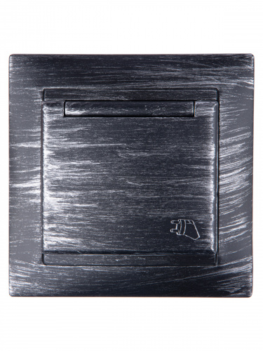 Розетка 2П+З 16А 250В IP44 с крышкой старинное серебро с/у, "Лама" (1/10) TDM (SQ1815-0667) фото 4