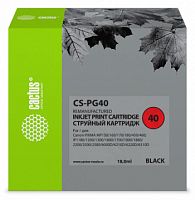 Картридж струйный Cactus CS-PG40 черный (18мл) для Canon Pixma MP150/MP160/MP170/MP180/MP210/MP220/MP450/MP460/MP470/iP1200/iP1300/iP1600/iP1700/iP180