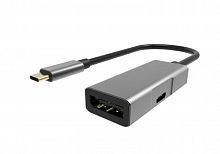USB-концентратор USB 3.1 Type-Cm --> DP(f) , 4K@60Hz, PD charging, Aluminum Shell, VCOM <CU453> (1/150)